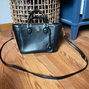 Tory Burch Robinson small square pebble crossbody double zip